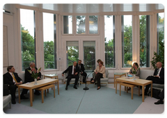 Prime Minister Vladimir Putin at the meeting with the President of Finland Tarja Halonen|3 june, 2009|22:12
