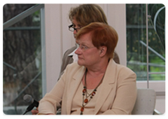 Tarja Halonen at the meeting with Prime Minister Vladimir Putin|3 june, 2009|22:12