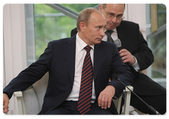 Prime Minister Vladimir Putin at the meeting with the President of Finland Tarja Halonen|3 june, 2009|22:12
