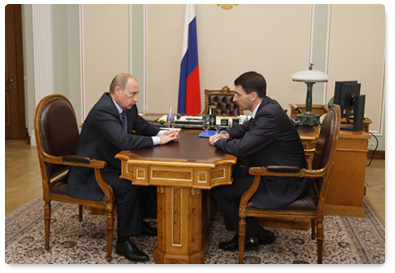 Prime Minister Vladimir Putin held a meeting with Minister of Telecommunications and Mass Media Igor Shchegolev