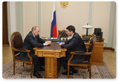 Prime Minister Vladimir Putin held a meeting with Minister of Telecommunications and Mass Media Igor Shchegolev