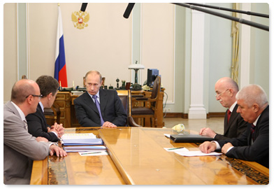 Prime Minister Vladimir Putin held a meeting on the progress of work undertaken by the company Olympstroi