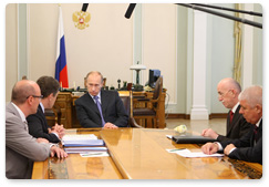 Prime Minister Vladimir Putin held a meeting on the progress of work undertaken by the company Olympstroi
