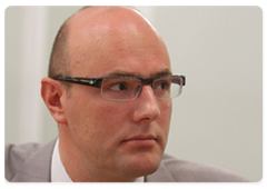 President of the Sochi 2014 Organising Committee Dmitry Chernyshenko at the meeting on work being carried out by Olympstroi|6 june, 2009|15:57