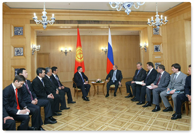 Prime Minister Vladimir Putin met with Kyrgyz Prime Minister Igor Chudinov during the meeting of the Eurasec Interstate Council