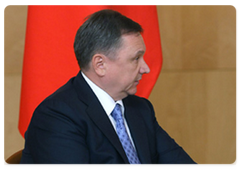 Kyrgyz Prime Minister Igor Chudinov meeting with Prime Minister Vladimir Putin during the meeting of the Eurasec Interstate Council|9 june, 2009|21:40