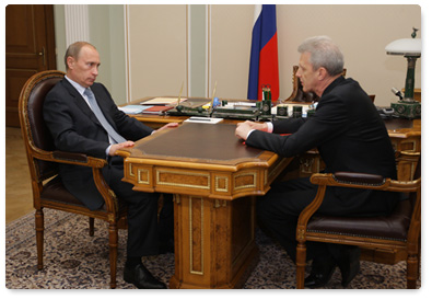 Prime Minister Vladimir Putin met with Education and Science Minister Andrei Fursenko