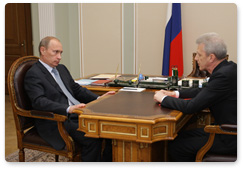 Prime Minister Vladimir Putin met with Education and Science Minister Andrei Fursenko