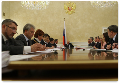 Prime Minister Vladimir Putin chaired a meeting of the Government Presidium