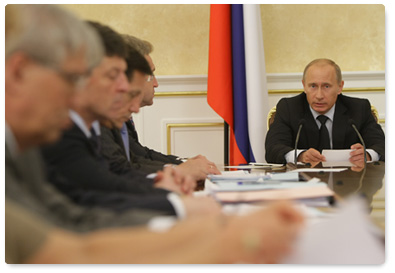 Prime Minister Vladimir Putin chaired a meeting on economic problems