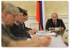 Prime Minister Vladimir Putin chaired a meeting on economic problems