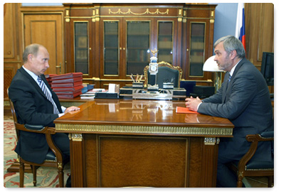 Prime Minister Vladimir Putin held talks with Valentin Uiba, Head of the Federal Medical-Biological Agency