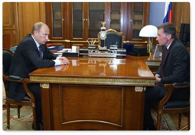 Prime Minister Vladimir Putin held a meeting with Yury Petrov, head of the Federal Agency for State Property Management