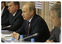 Prime Minister Vladimir Putin conducting a meeting on the state of and measures to develop ferrous metallurgy|24 july, 2009|16:39