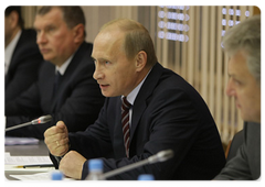 Prime Minister Vladimir Putin conducting a meeting on the state of and measures to develop ferrous metallurgy|24 july, 2009|16:39