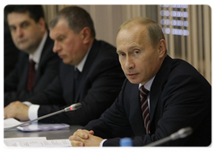 Prime Minister Vladimir Putin conducting a meeting on the state of and measures to develop ferrous metallurgy|24 july, 2009|16:39