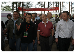 Prime Minister Vladimir Putin at the Seliger-2009 youth camp in the Tver Region, where the National Educational Forum is taking place|25 july, 2009|23:30