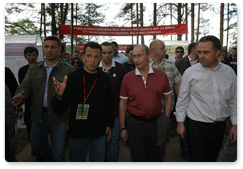 Prime Minister Vladimir Putin visited the Seliger-2009 youth camp in the Tver Region, where the National Educational Forum is taking place