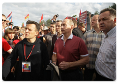 Prime Minister Vladimir Putin at the Seliger-2009 youth camp in the Tver Region, where the National Educational Forum is taking place|27 july, 2009|11:45