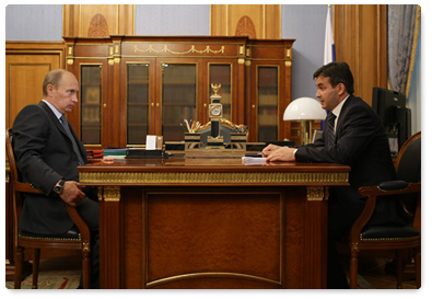 Prime Minister Vladimir Putin held a working meeting with Acting President of Ingushetia Rashid Gaisanov