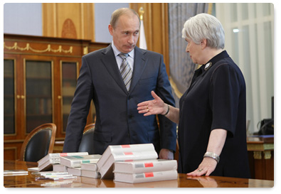 Prime Minister Vladimir Putin met with Natalya Solzhenitsyn