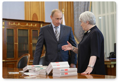 Prime Minister Vladimir Putin met with Natalya Solzhenitsyn