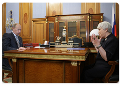 Prime Minister Vladimir Putin meeting with Natalya Solzhenitsyn|28 july, 2009|18:37