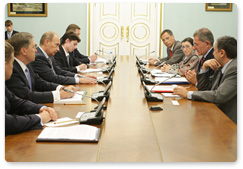 Prime Minister Vladimir Putin held a meeting with GDF Suez Chairman and CEO Gérard Mestrallet