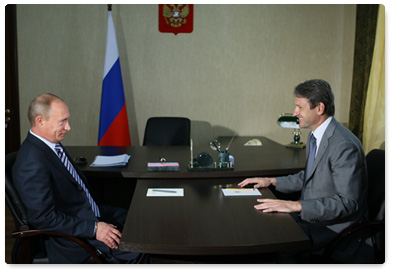 Prime Minister Vladimir Putin held a meeting with Governor of Krasnodar Territory Alexander Tkachev