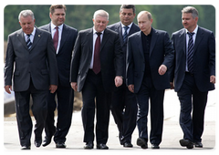 Prime Minister Vladimir Putin attending a ceremony of beginning the construction of the Sakhalin-Khabarovsk-Vladivostok trunk gas pipeline|31 july, 2009|09:46