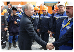 Prime Minister Vladimir Putin attending a ceremony of beginning the construction of the Sakhalin-Khabarovsk-Vladivostok trunk gas pipeline|31 july, 2009|10:30