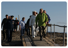Vladimir Putin went to Chkalov Island in the Sea of Okhotsk during his visit to the Khabarovsk Territory|31 july, 2009|22:56