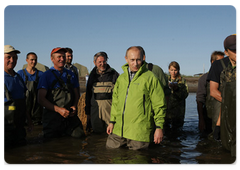 Vladimir Putin went to Chkalov Island in the Sea of Okhotsk during his visit to the Khabarovsk Territory|31 july, 2009|23:12