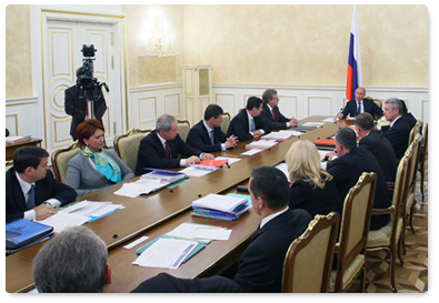 Prime Minister Vladimir Putin chaired a meeting of the Government Presidium