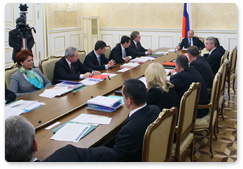 Prime Minister Vladimir Putin chaired a meeting of the Government Presidium