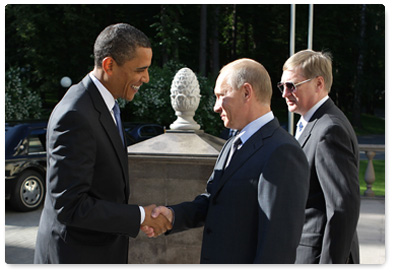 Prime Minister Vladimir Putin met with US President Barack Obama