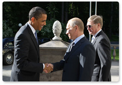 Prime Minister Vladimir Putin met with US President Barack Obama