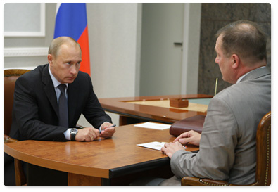 В.В.Путин провел встречу с главой Республики Карелия С.Л.Катанандовым