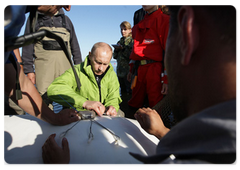 Владимир Путин в рамках рабочей поездки в Хабаровский край побывал на острове Чкалова в Охотском море|31 июля, 2009|12:05