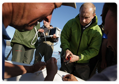 Vladimir Putin went to Chkalov Island in the Sea of Okhotsk during his visit to the Khabarovsk Territory|31 july, 2009|12:05