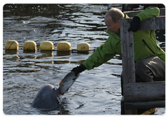 Владимир Путин в рамках рабочей поездки в Хабаровский край побывал на острове Чкалова в Охотском море|31 июля, 2009|12:10