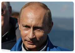 Prime Minister Vladimir Putin, on a working visit to the Siberian Federal District, descended to the bottom of Lake Baikal aboard a Mir submersible|1 august, 2009|15:55