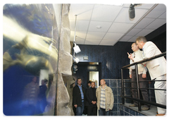 Prime Minister Vladimir Putin visiting the Baikal Museum at the Irkutsk Scientific Centre of the Siberian Branch of Russian Academy of Sciences in Listvyanka village|1 august, 2009|16:36