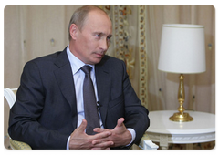 Председатель Правительства Российской Федерации В.В.Путин дал интервью абхазским СМИ|12 августа, 2009|11:04