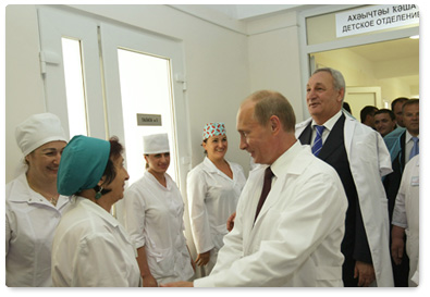 В.В.Путин побывал в новом родильном доме Сухума, который был капитально отремонтирован при содействии российской стороны