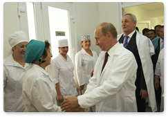 В.В.Путин побывал в новом родильном доме Сухума, который был капитально отремонтирован при содействии российской стороны