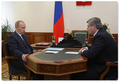 Prime Minister Vladimir Putin held a meeting with Dmitry Dmitriyenko, the Governor of the Murmansk Region