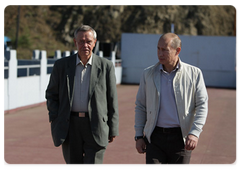 Prime Minister Vladimir Putin met with writer Valentin Rasputin, who works and resides in the city of Irkutsk|2 august, 2009|11:53