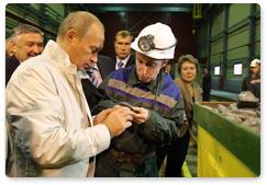 Prime Minister Vladimir Putin attended the ceremony of commissioning the Mir open pit mine in Yakutia