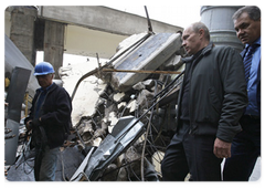 Председатель Правительства Российской Федерации В.В.Путин, прибывший с рабочей поездкой в Республику Хакасия, посетил Саяно-Шушенскую ГЭС|21 августа, 2009|11:36